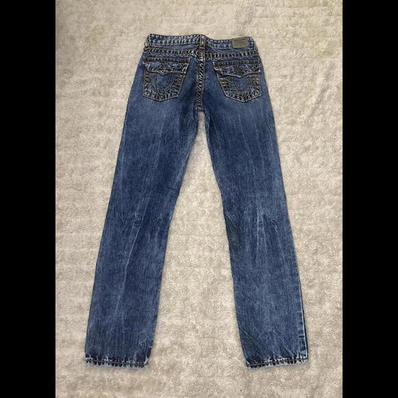 Y2K True Religion 'Geno Super T' straight jeans Size 16 - Picture 7 of 9